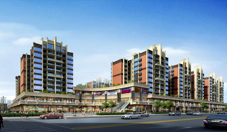 清遠(yuǎn)云景中匯園外立面裝修工程